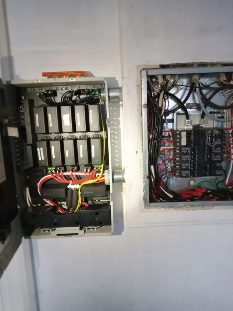 Electrical panel upgrade completed for Security Camera Wiring in Midland